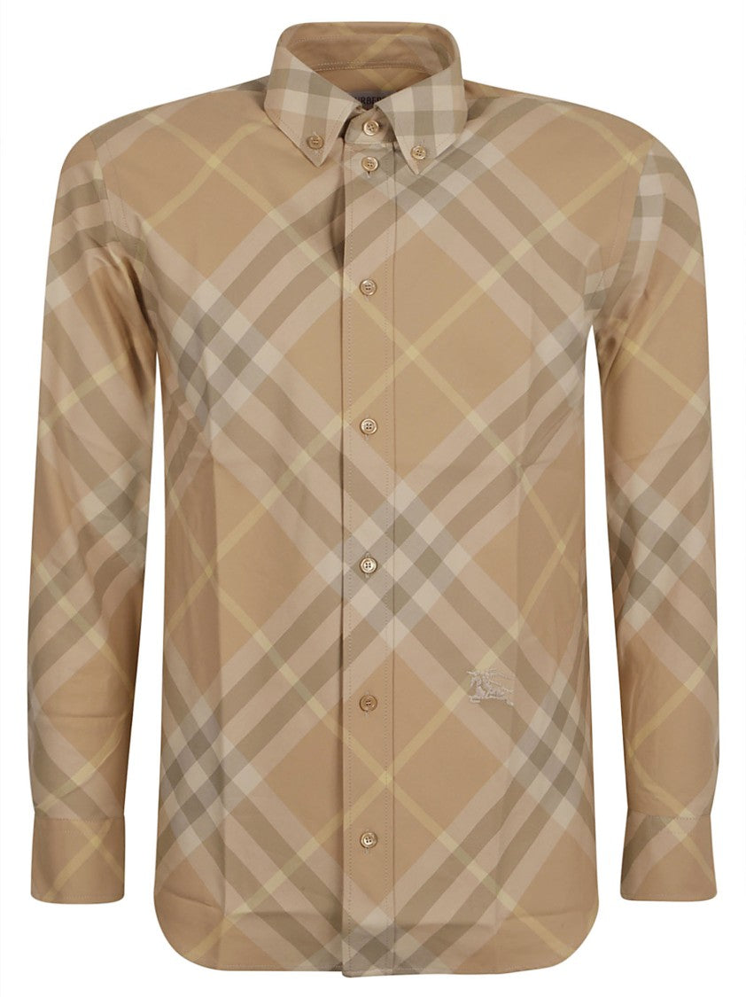 Koszula w kratę z kołnierzykiem button-down o dopasowanym kroju