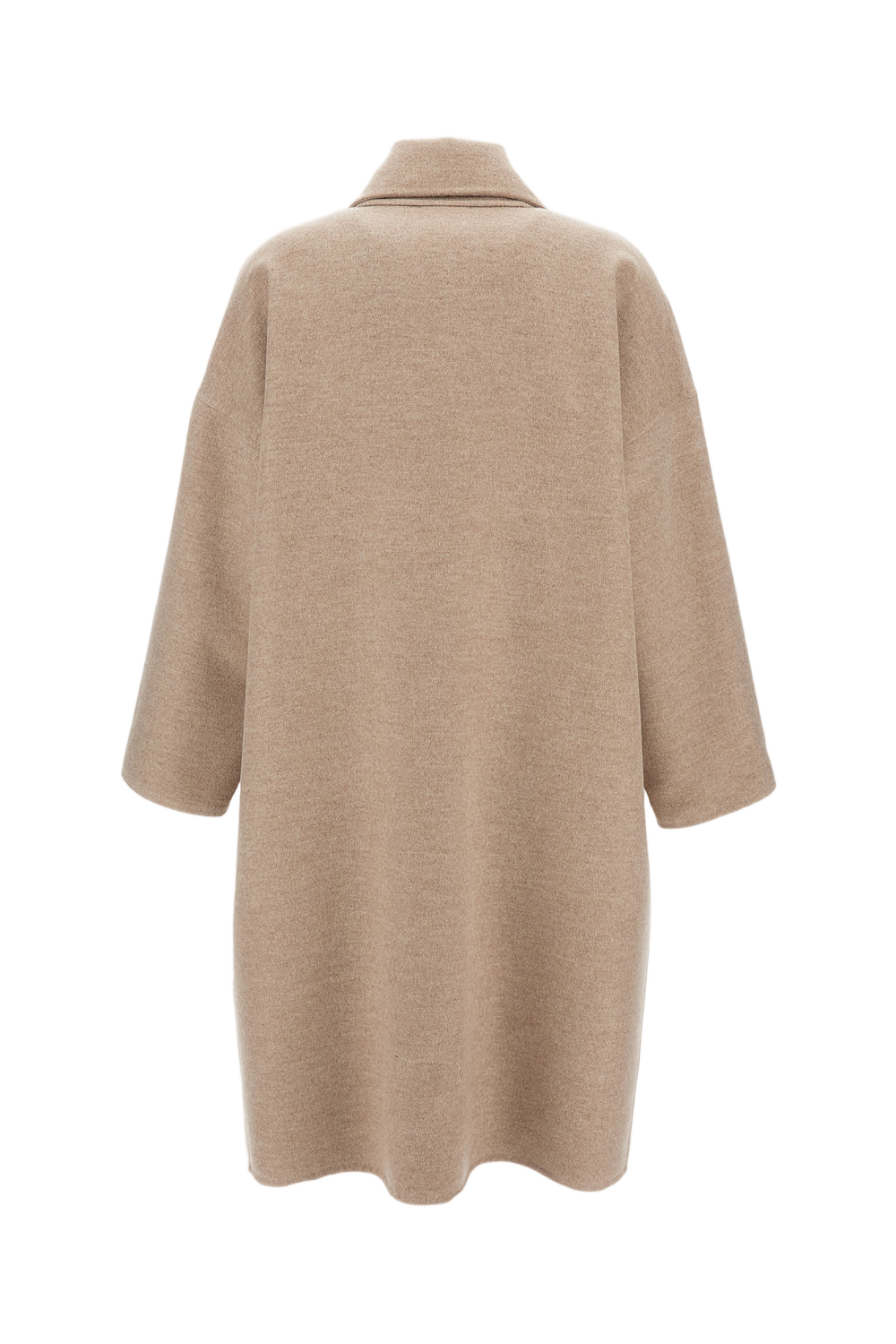 Single-Breasted Cashmere Coat With Open Front
