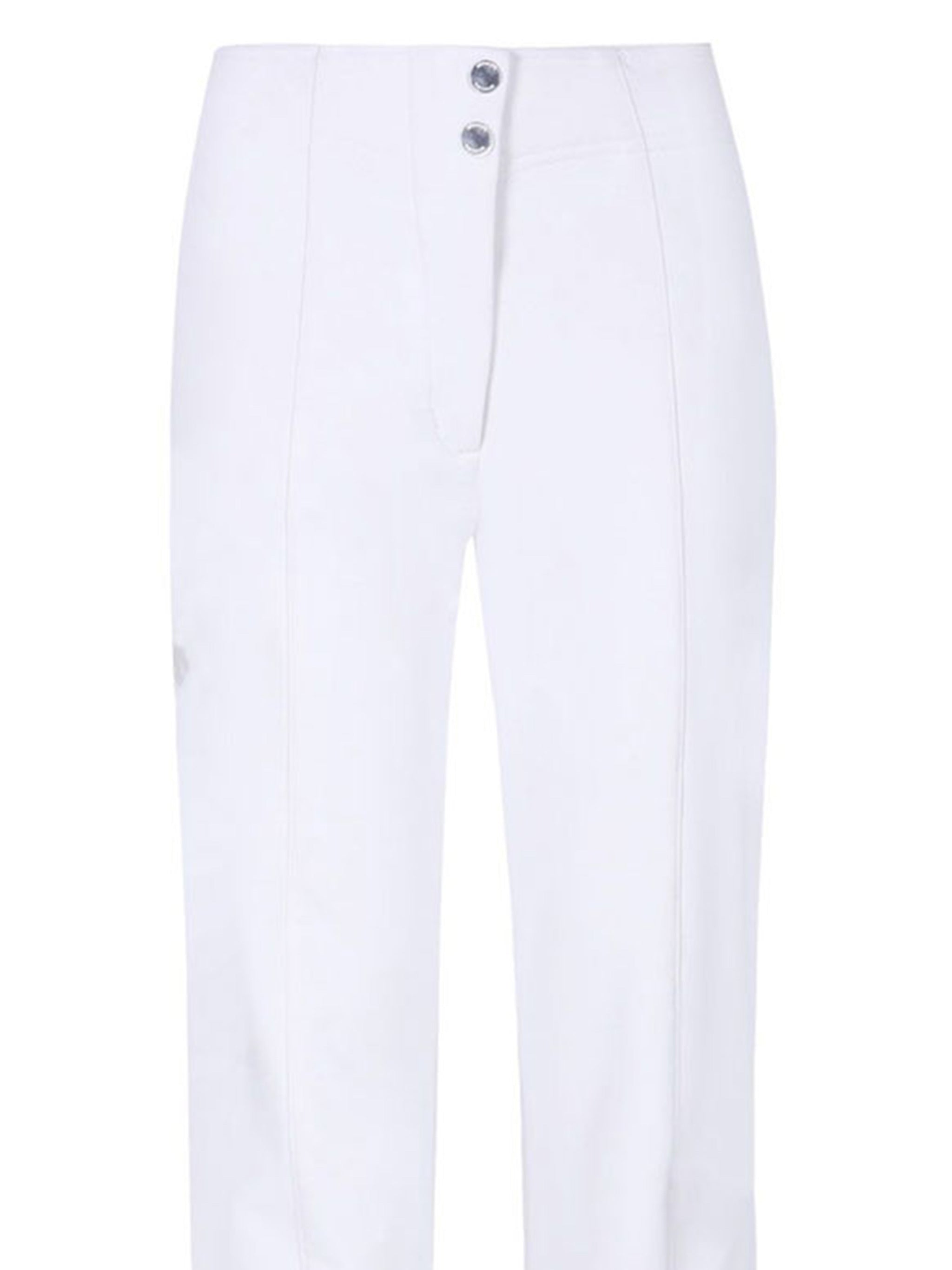 Stacy Straight-Leg White High Waist Pants