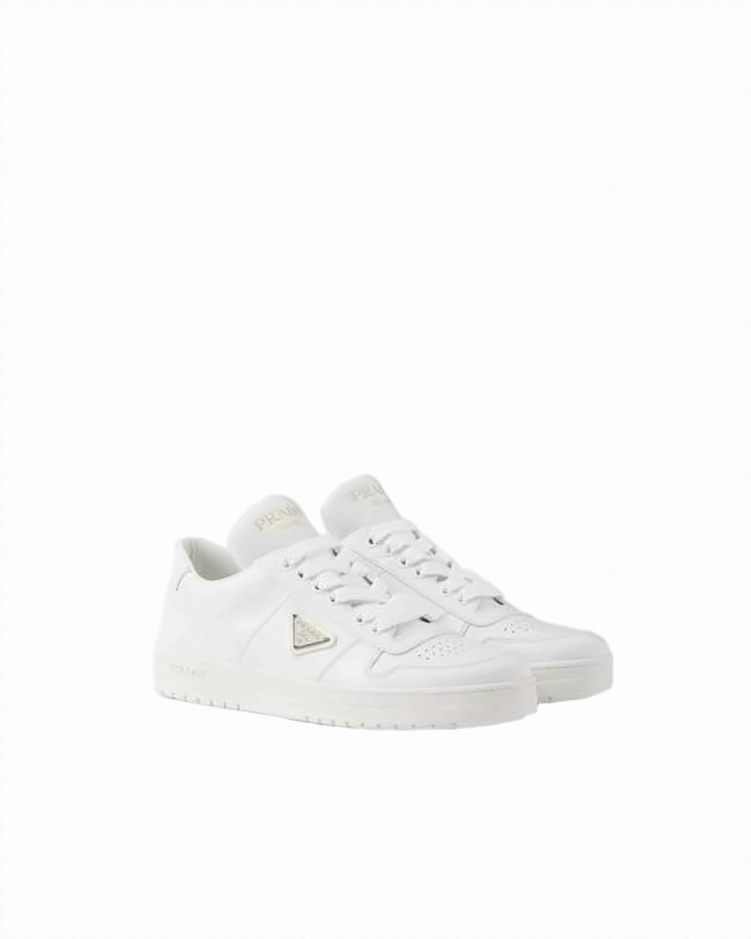 Low-Top Sneakers with Signature Triangular Plaque