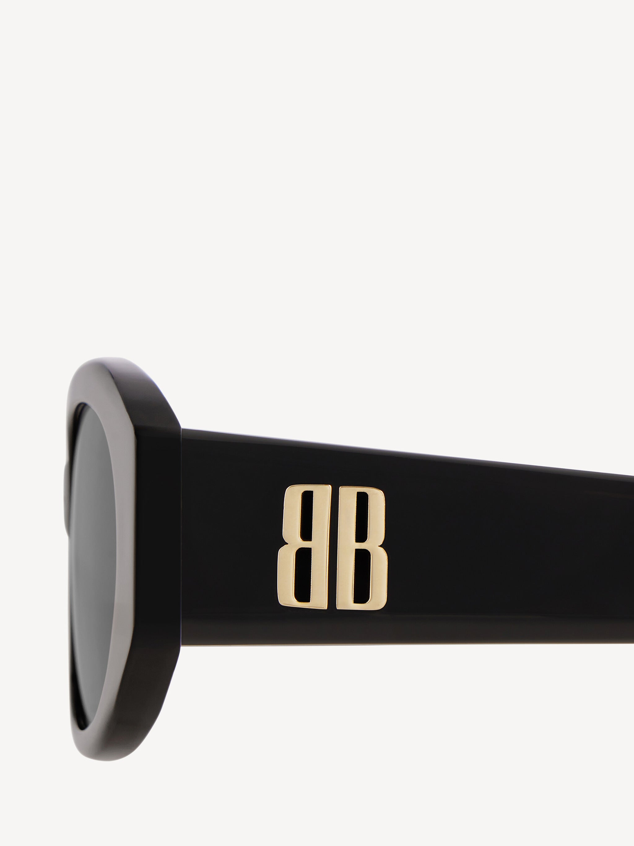 Black Occhiali Narrow Oval Sunglasses