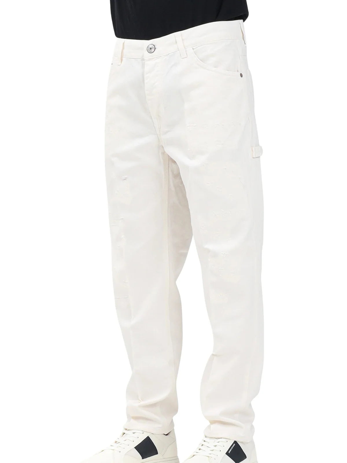 White Cotton Cargo Jeans