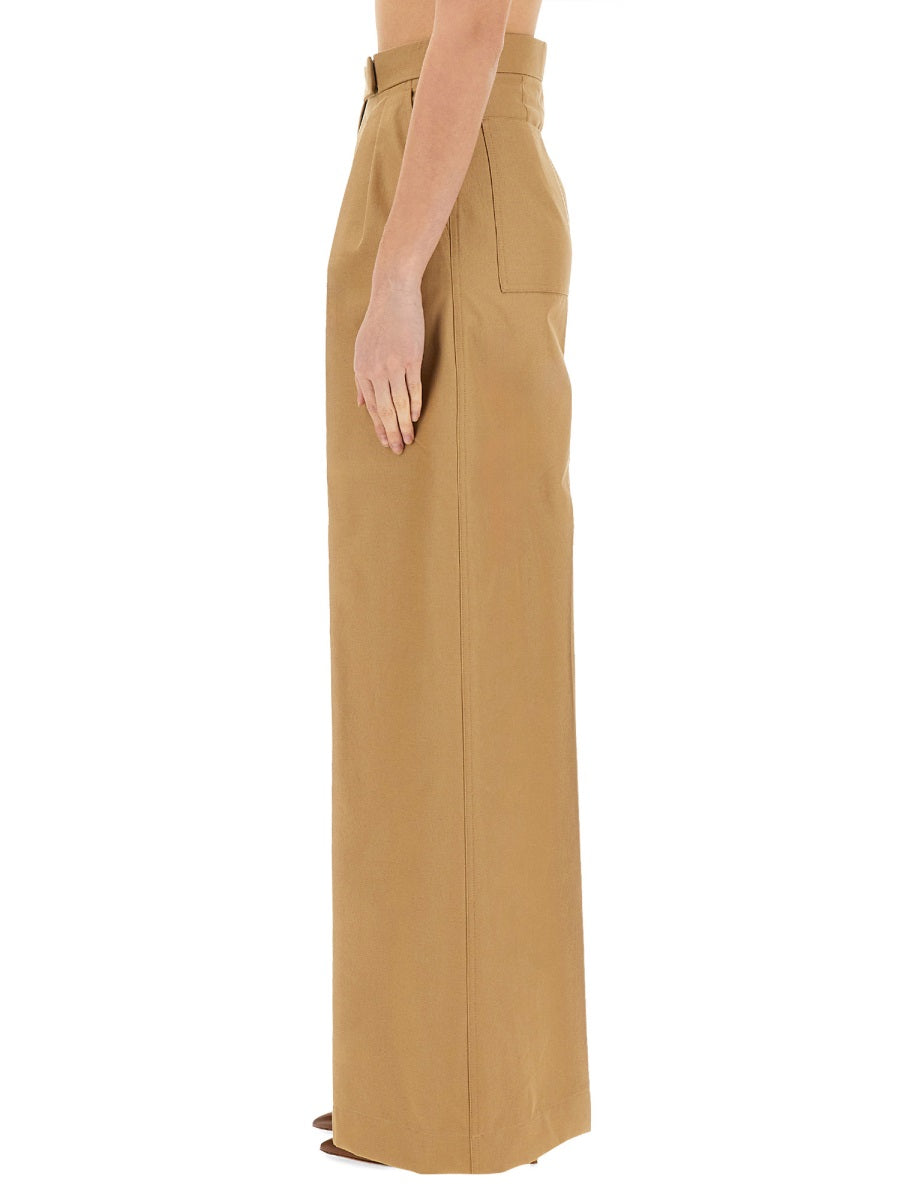 Flowing High-Waist Wide Leg Pants Crafted from Cotton