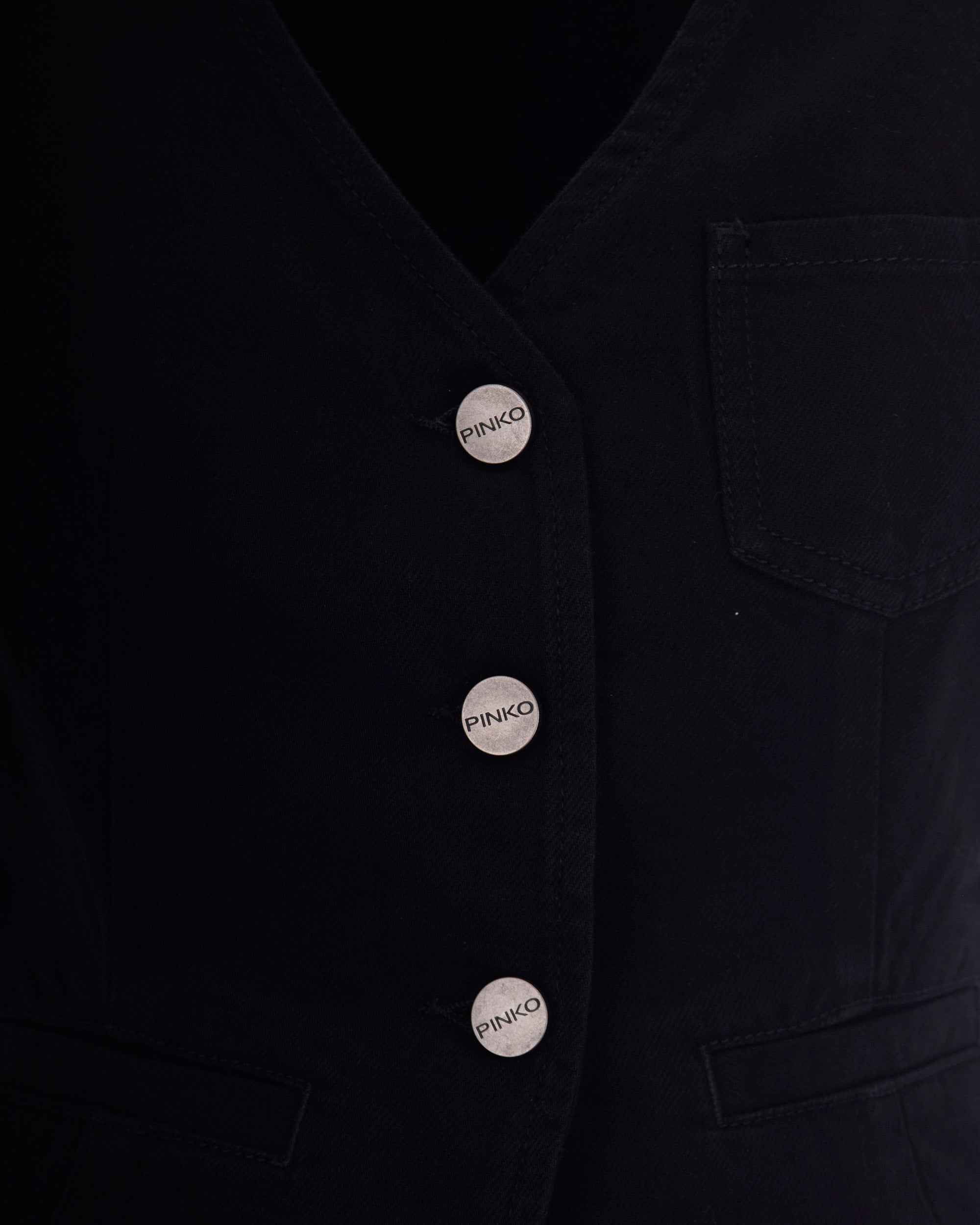 Limousine Black Denim Vest