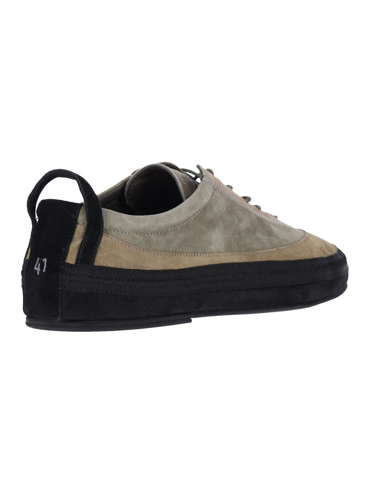 Grey Heitt Suede Rounded Toe Sneakers