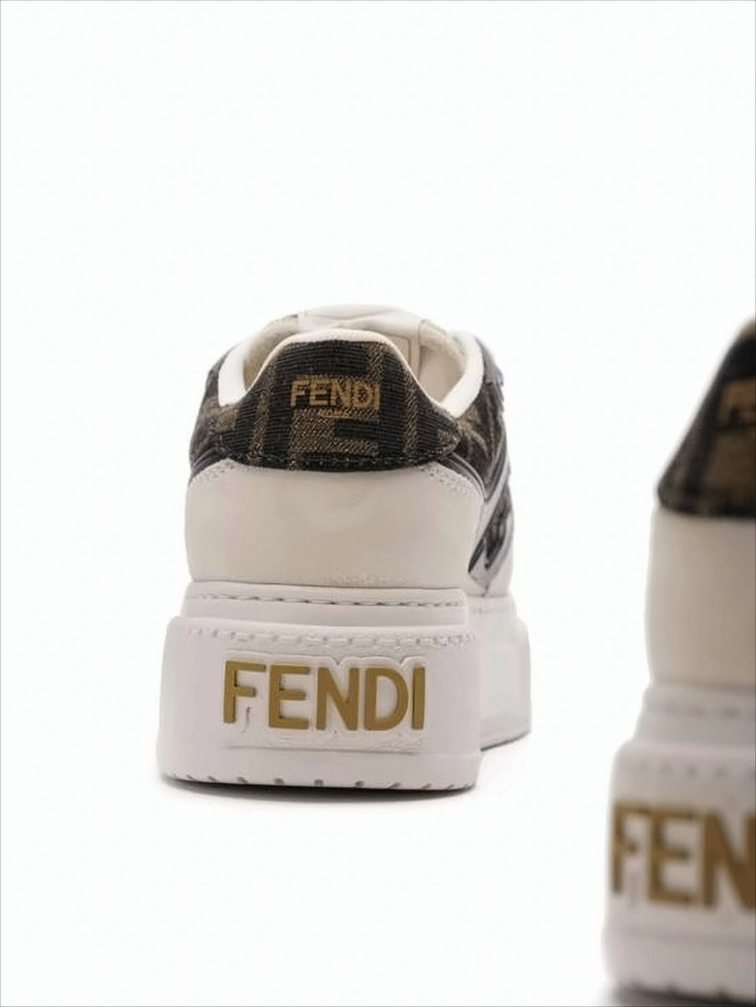 Chunky Platform Low-Top Sneakers with Monogram Design