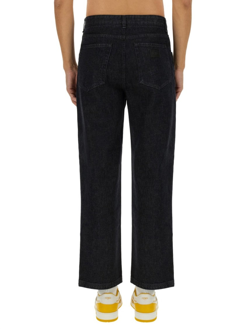 Relaxed Fit Straight Leg Denim Jeans