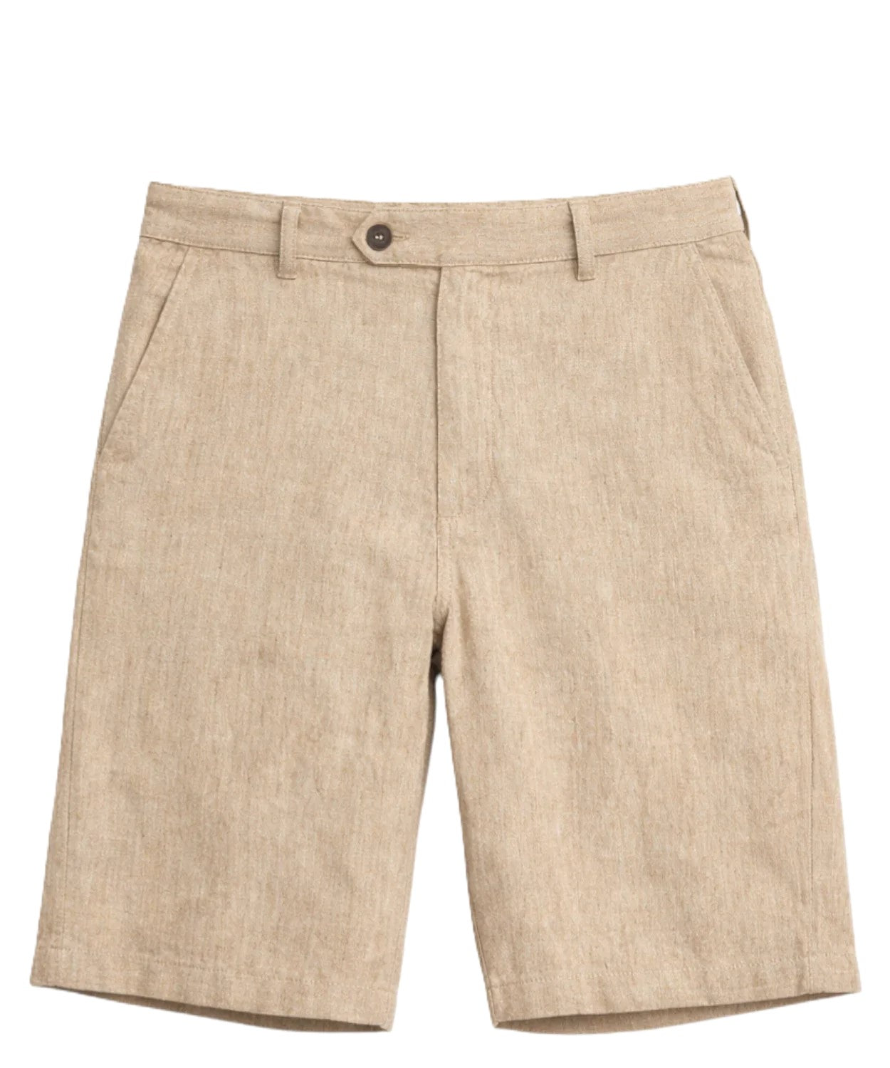 Tailored Flat Front Shorts with Button Closure