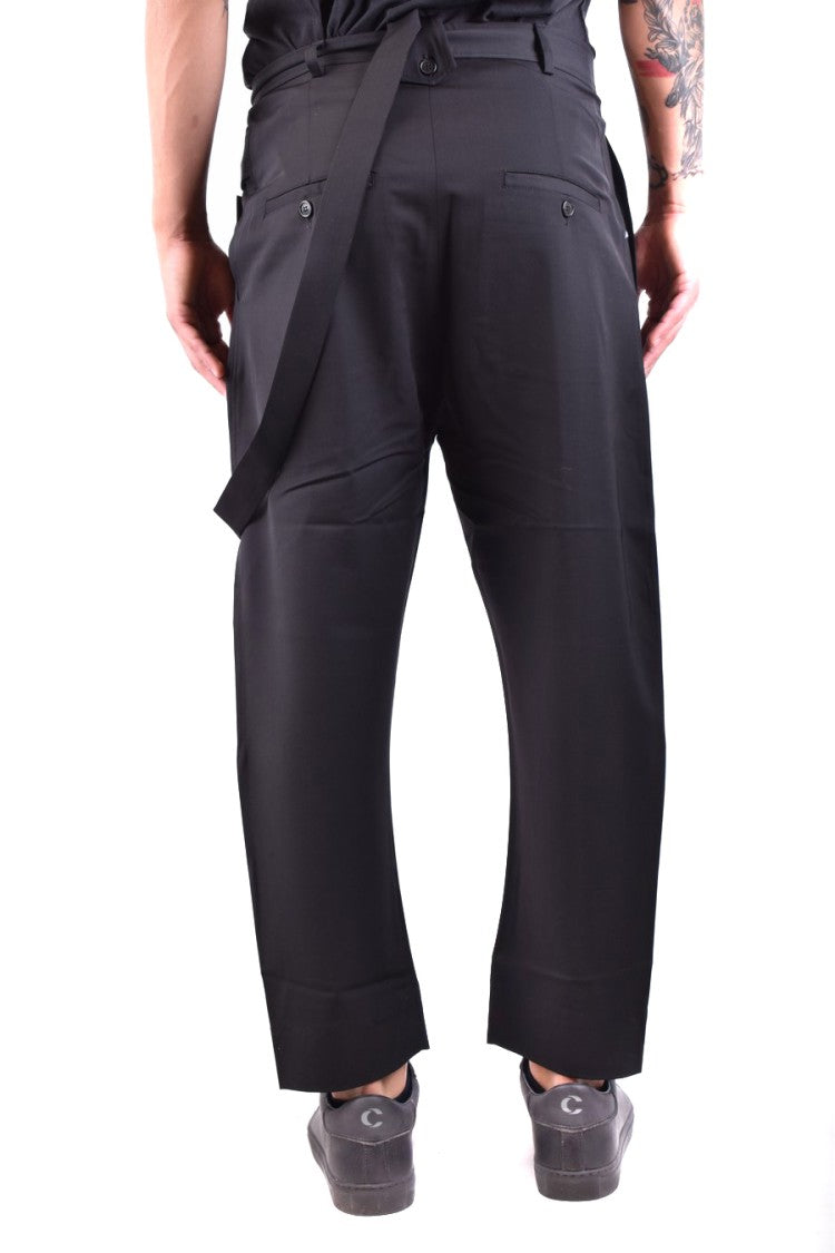 Relaxed Wide-Leg Trousers With Unique Strap Detail
