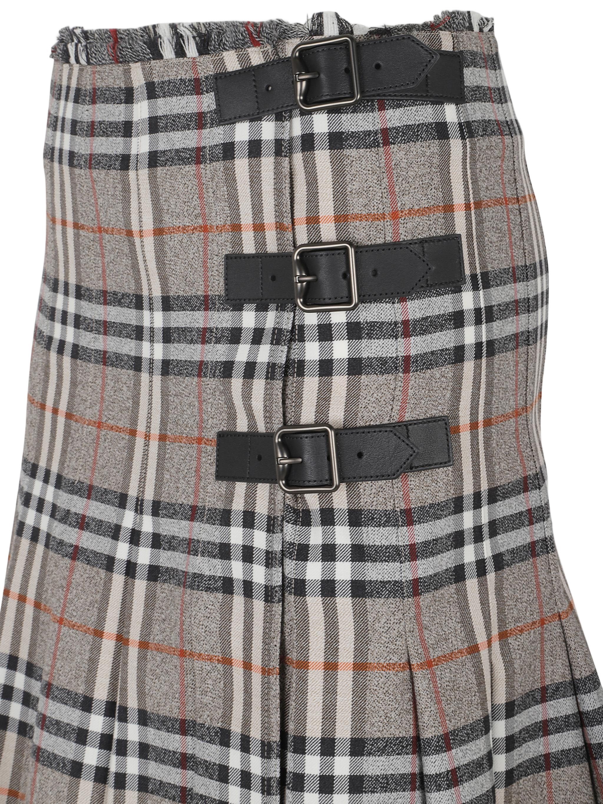 Classic Pleated Wool Midi Skirt