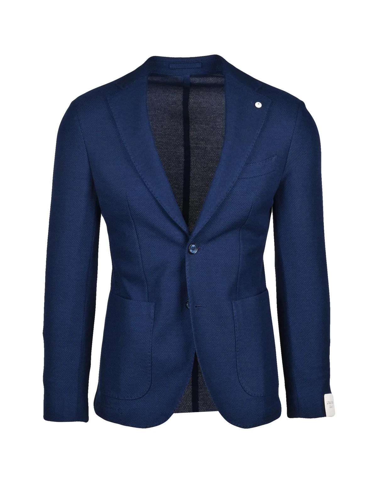 Blue Cotton Rounded Jacket