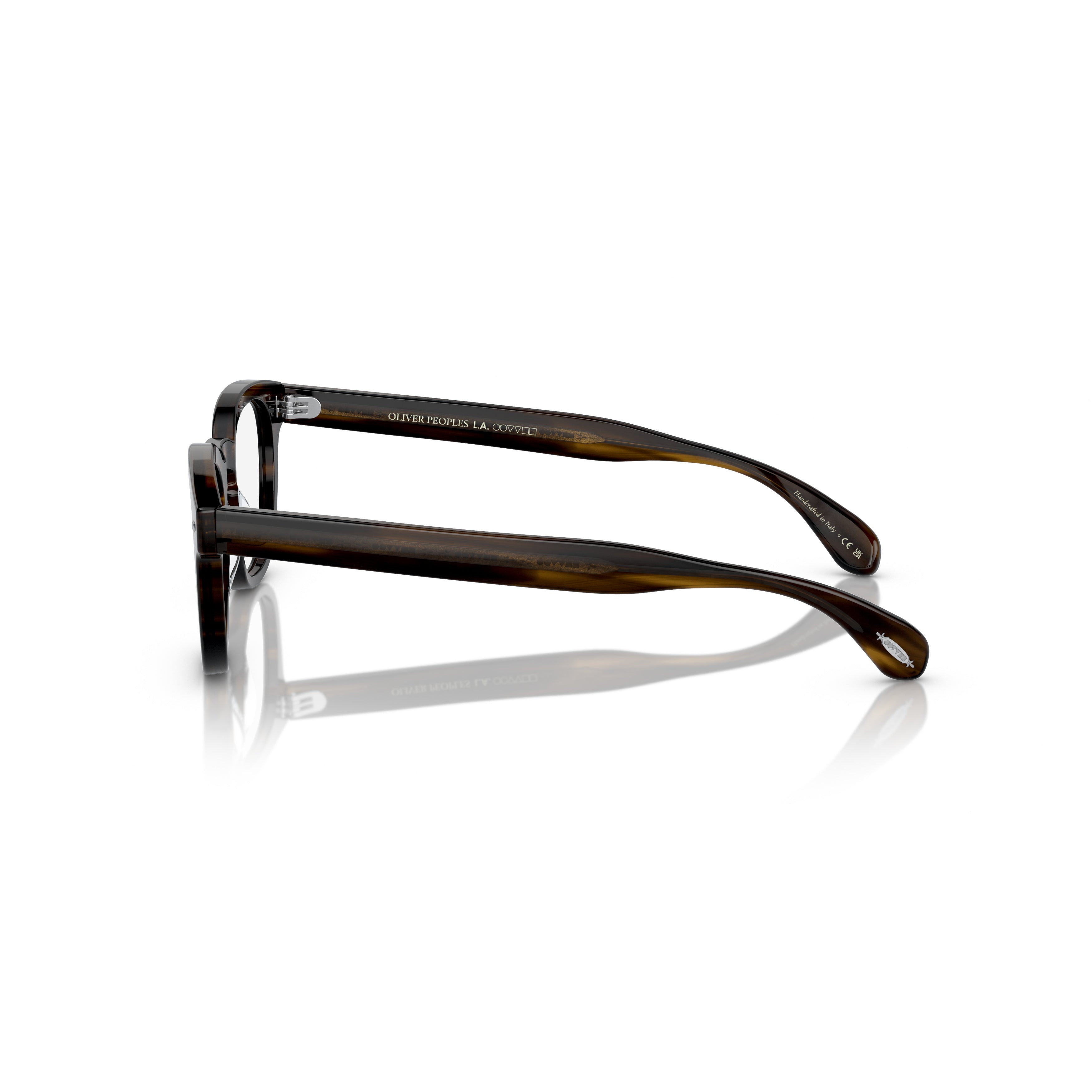 Tortoiseshell Round Eyeglasses with Keyhole Bridge