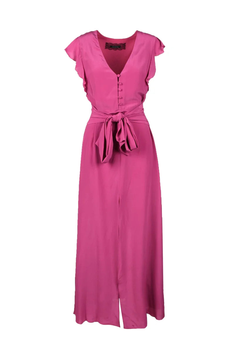Silk Dress - Fuchsia
