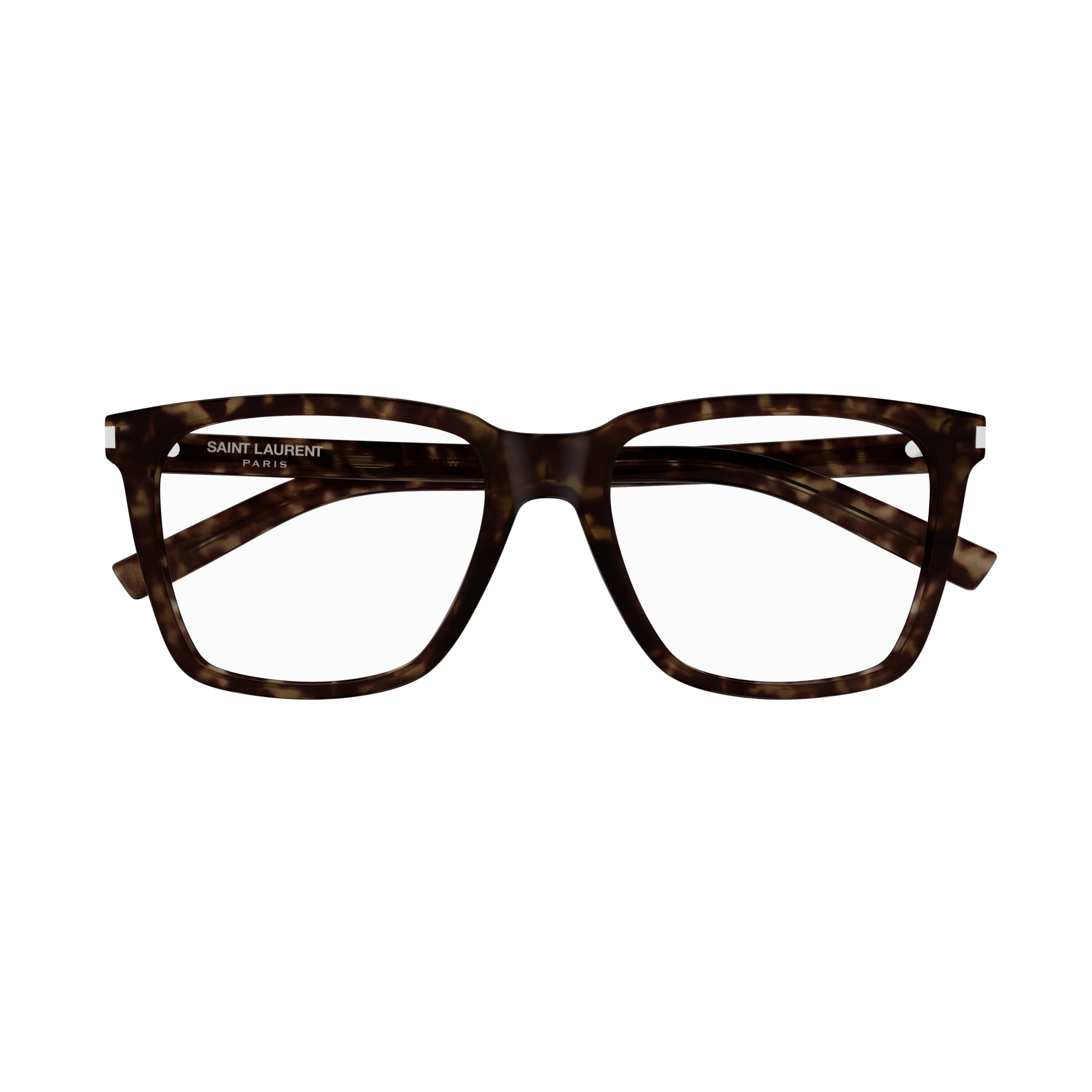 Sl 717 Slim Tortoiseshell Slim Rectangular Saint Laurent Eyeglasses