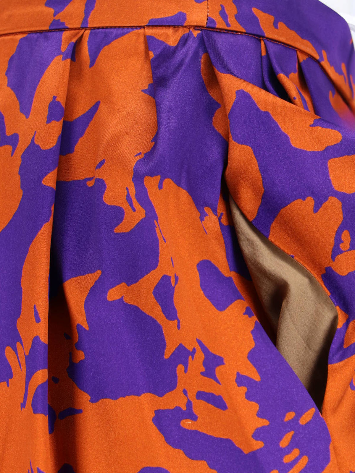 Flowing Orange Skirt With Smooth Texture