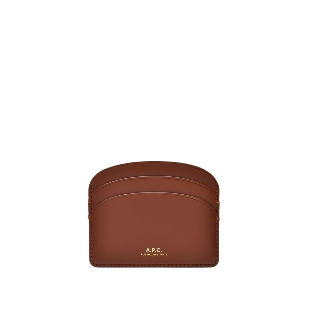 Demi-Lune Card Holder - Hazelnut - Leather
