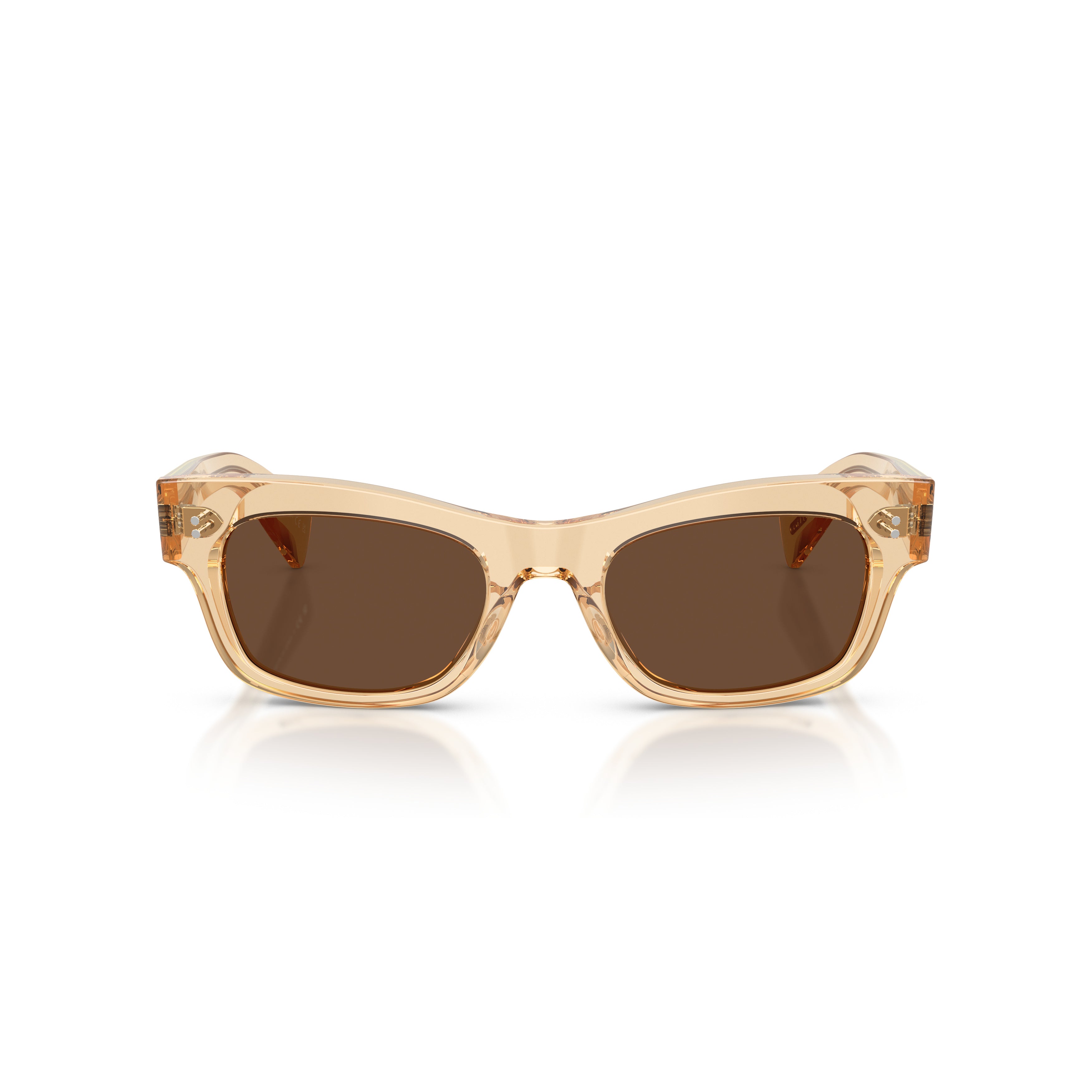 0ov5609su Translucent Beige Acetate Sunglasses with Brown Lenses