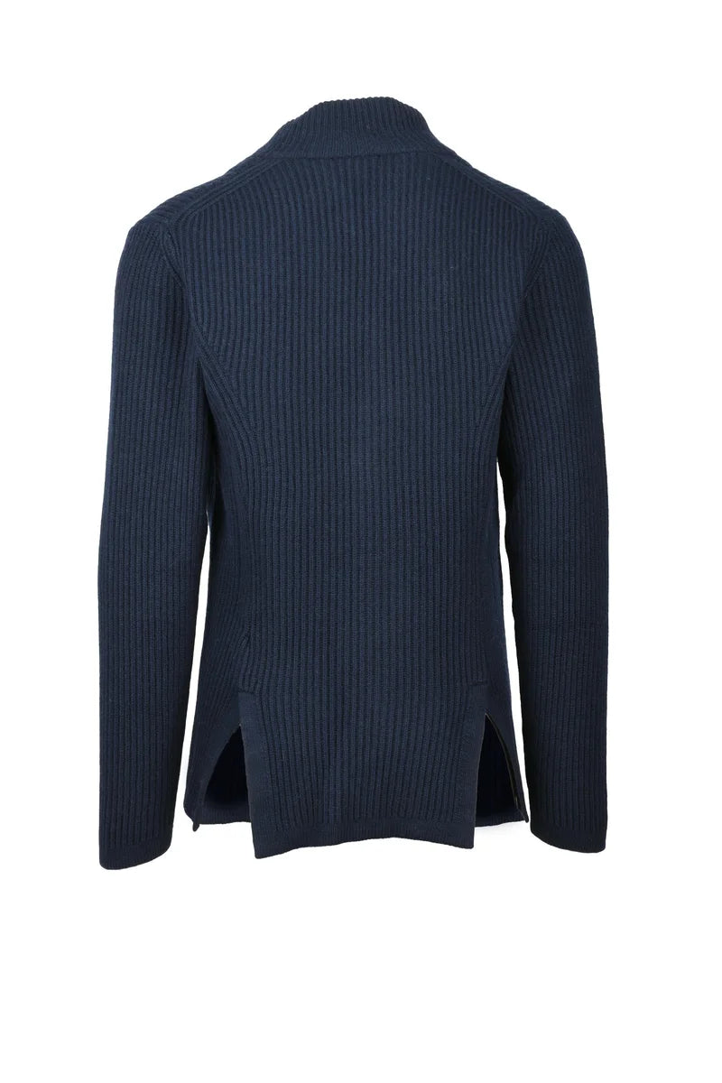 Notched Lapel Jacket - Midnight Blue