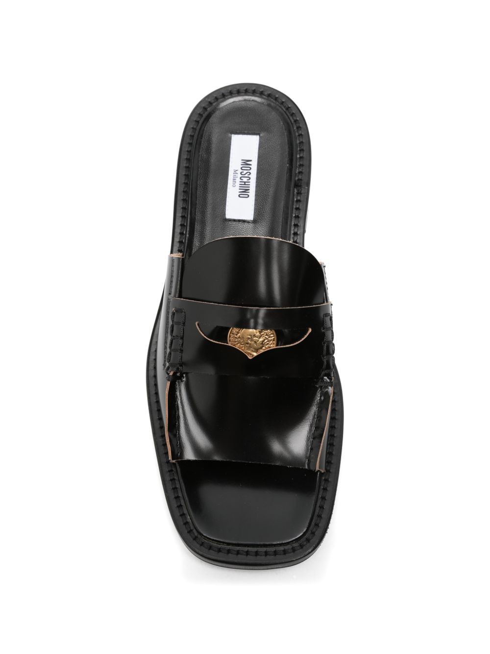 Black Silk and Nylon Open Sandals