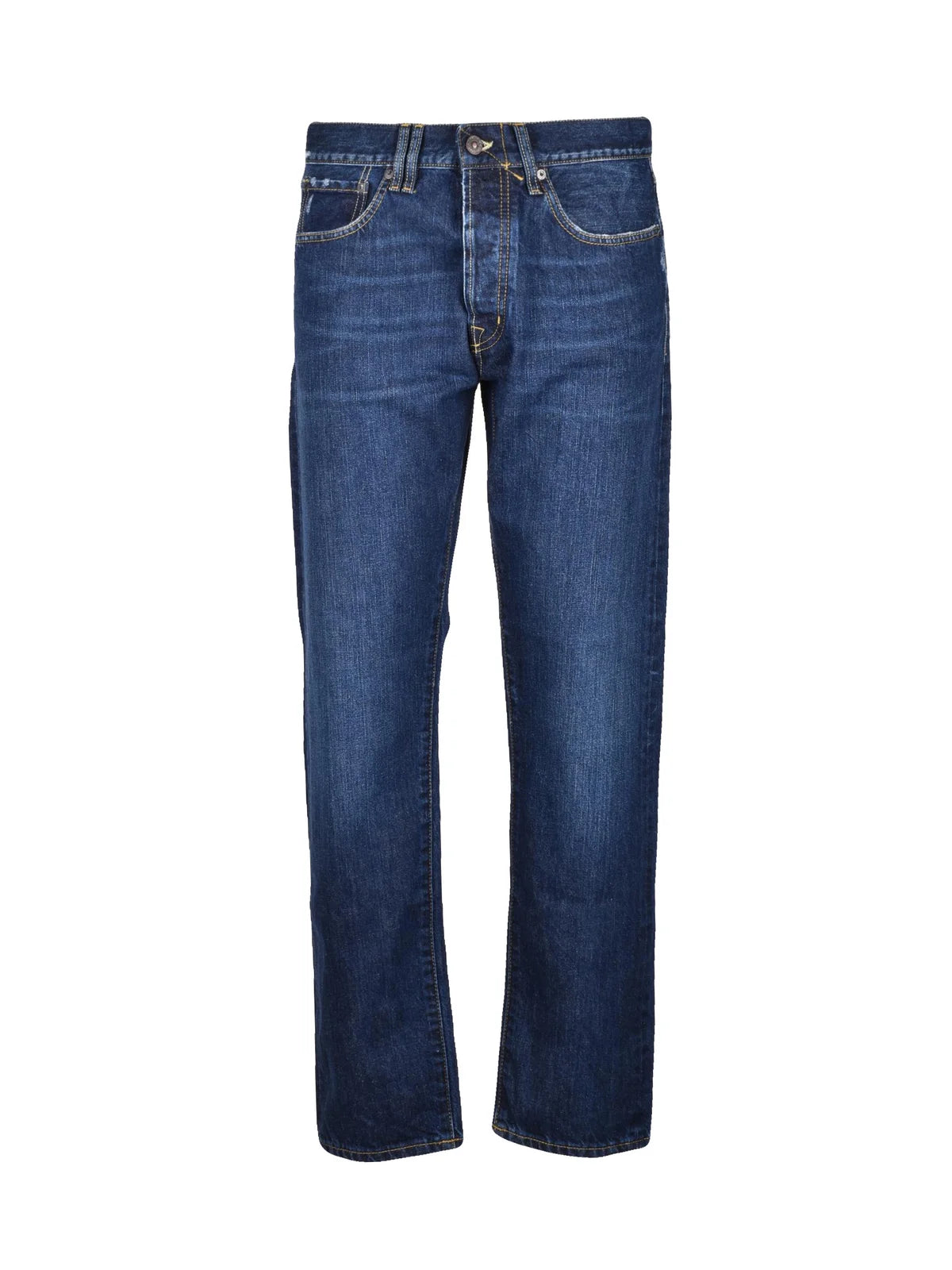 Blue Standard Regular Straight Cotton Jeans