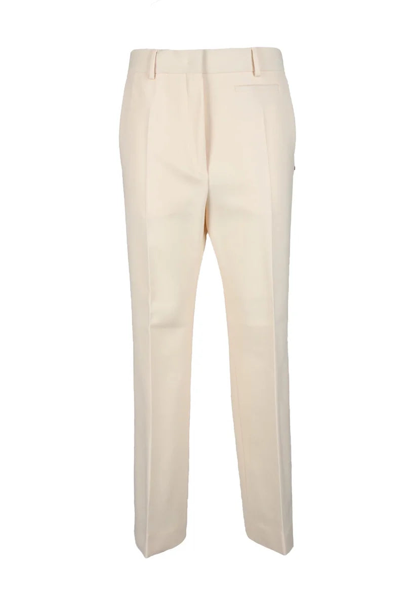 Tailored Peach Trousers with Structured Silhouette