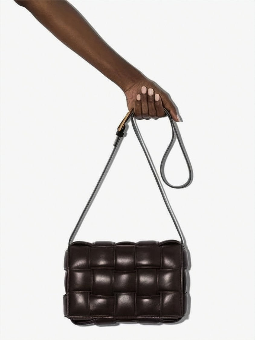 Padded Woven Shoulder Bag