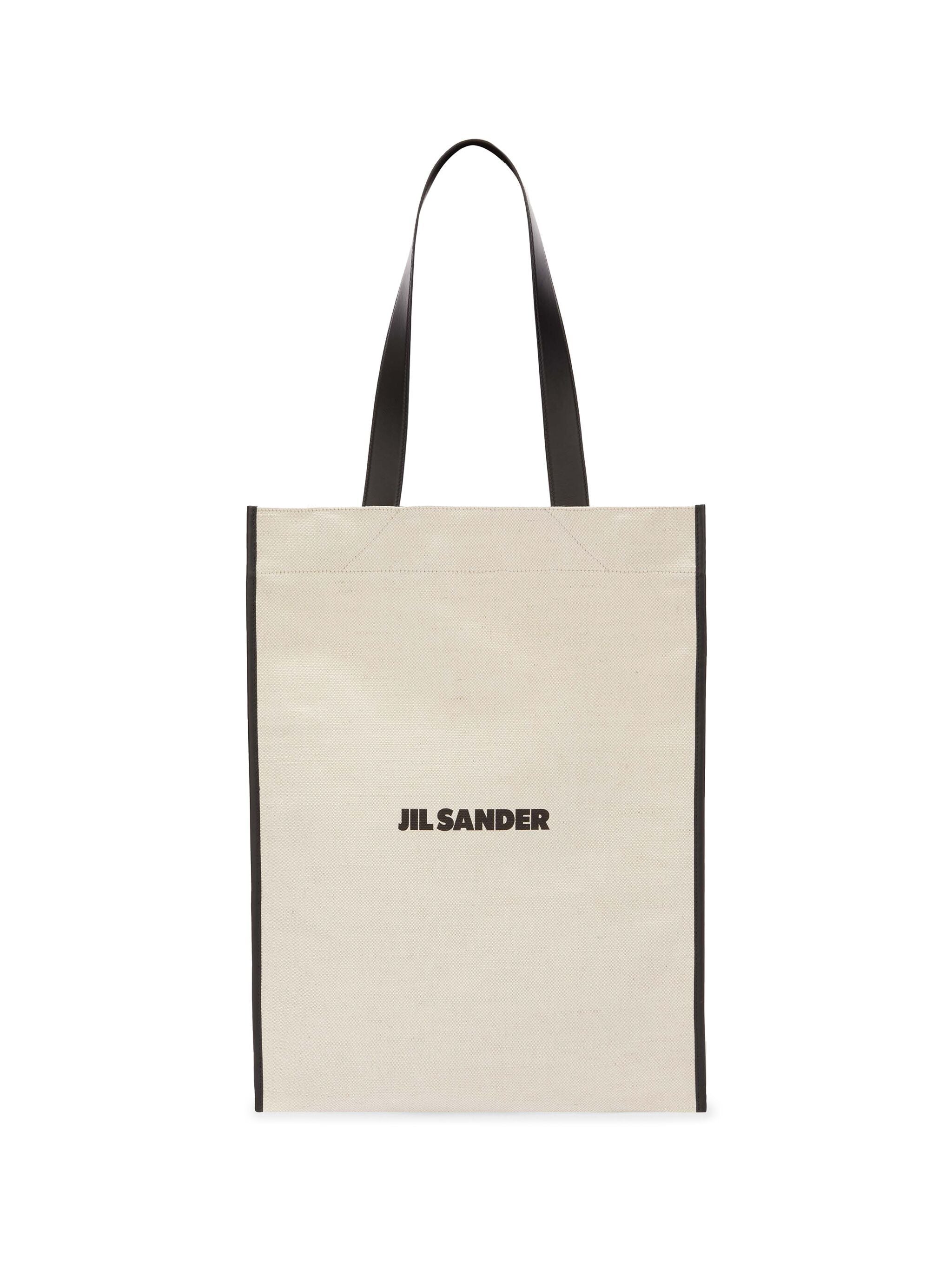 Beige Shopping Rectangular Canvas Tote