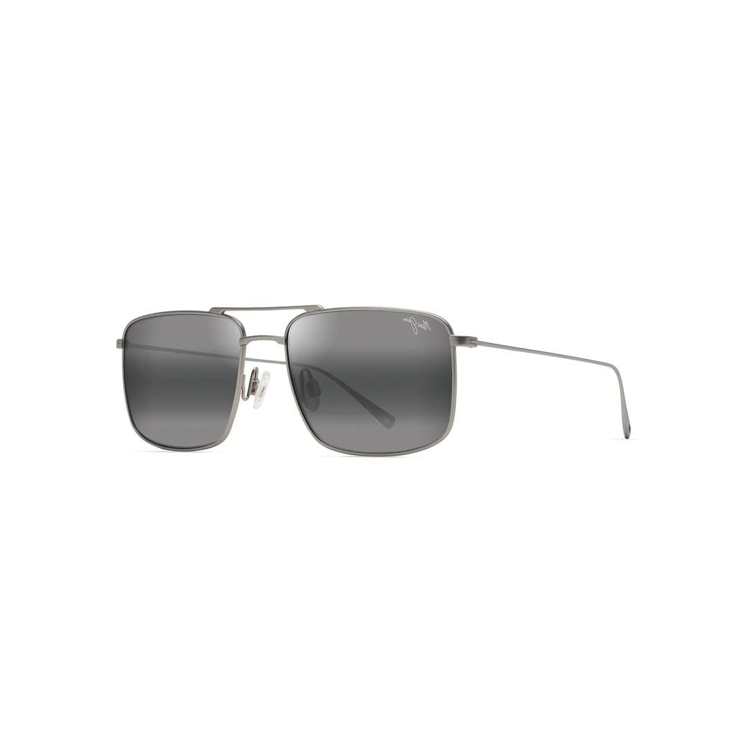 Aeko Rectangular Metal Sunglasses with Double Bridge Design