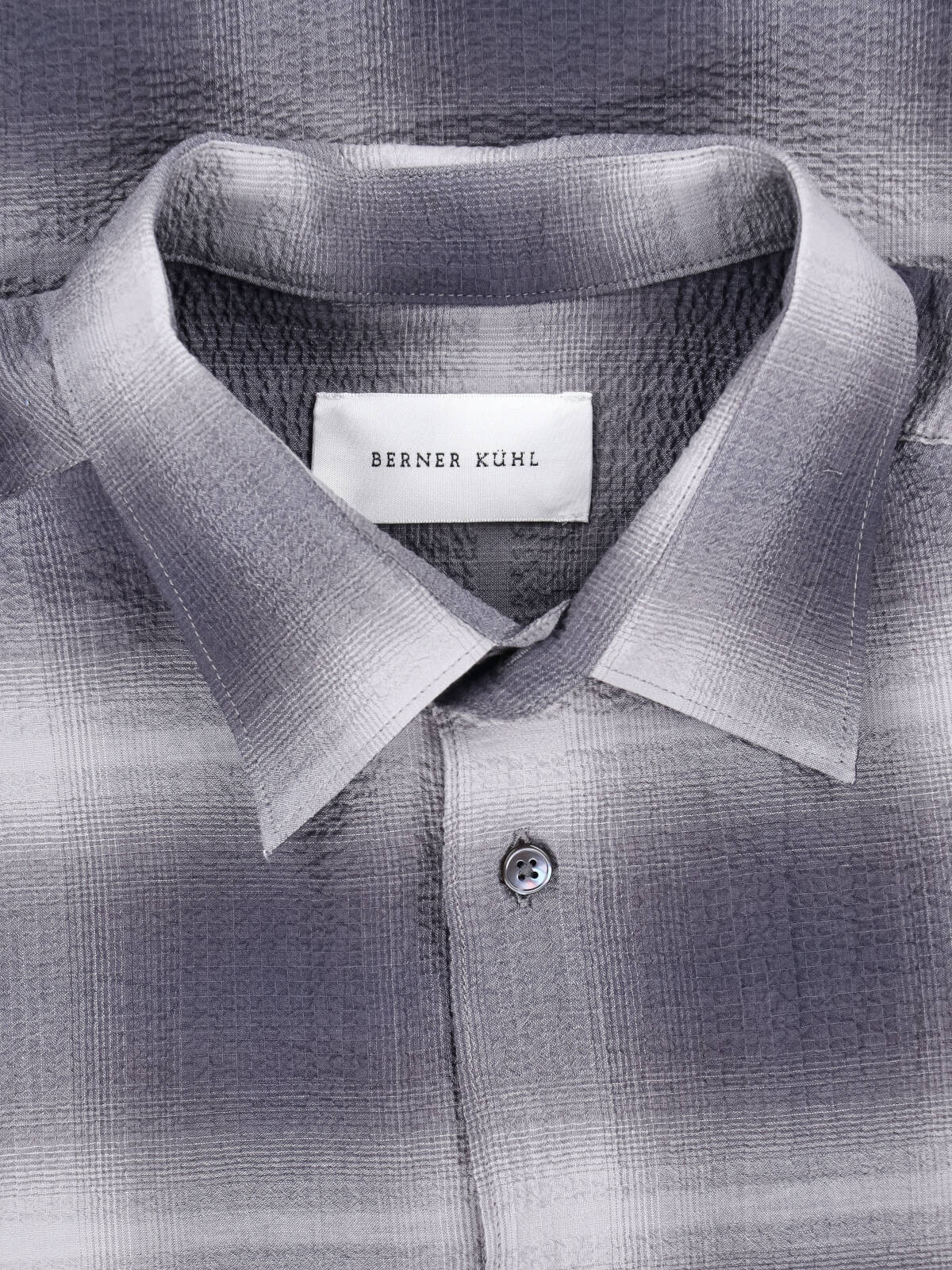 Grey Plaid Classic Collar Cotton Shirt