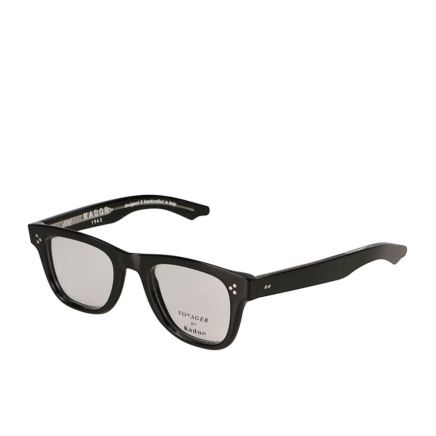 Pepper Glossy Black Rectangular Sunglasses with Silver Dot Accents