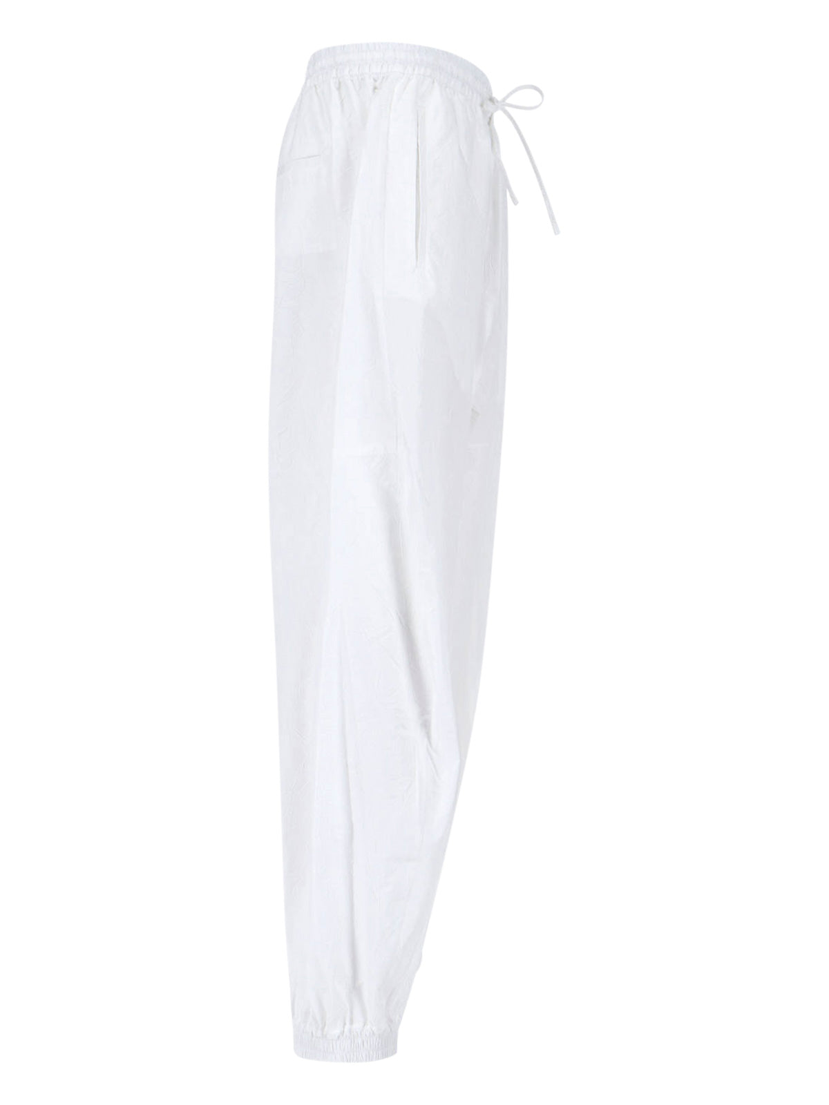 Balloon Silhouette Wide-Leg Pants with Elastic Waistband