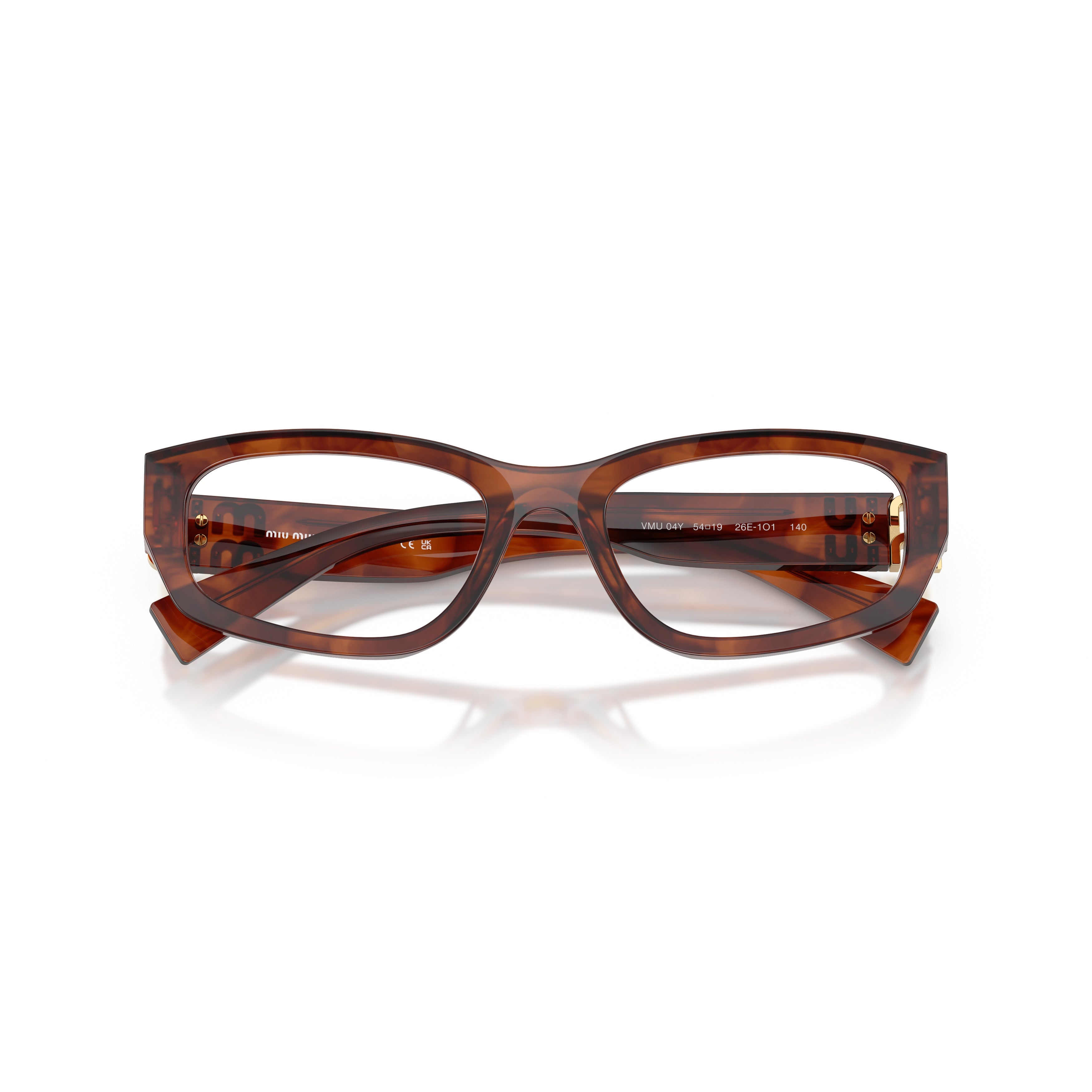 0mu 04yv Rectangular Tortoiseshell Acetate Eyeglasses