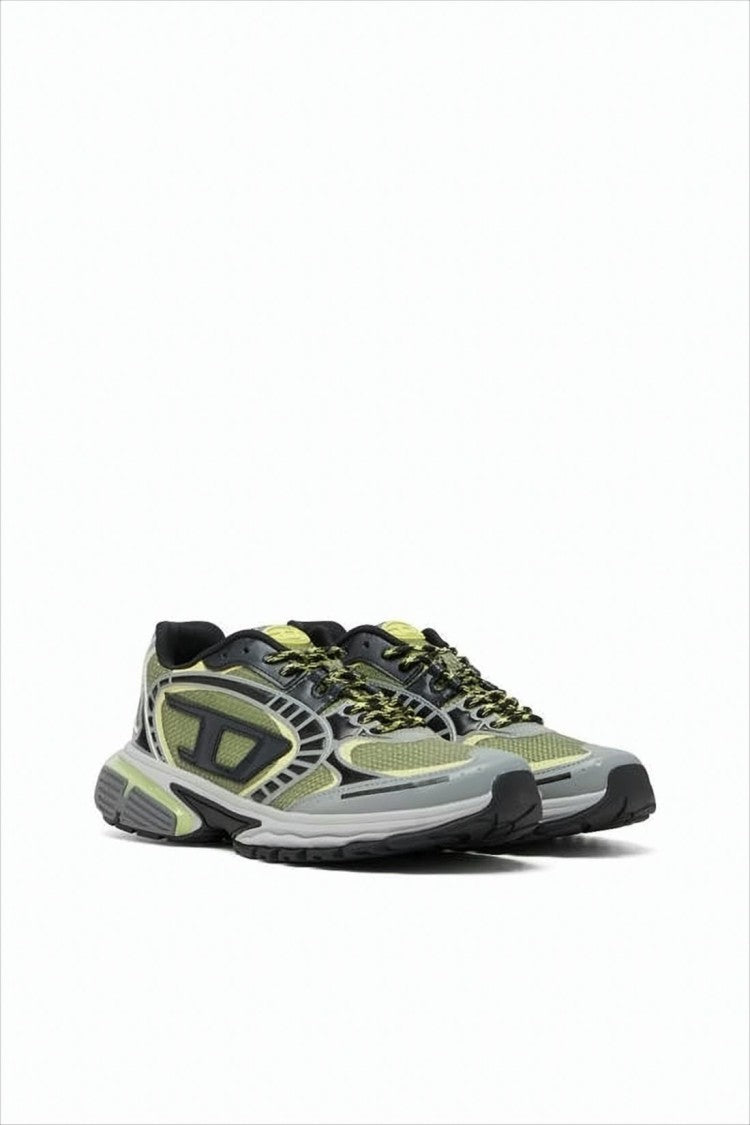 Layered Mesh Sneakers with Contrasting Panels