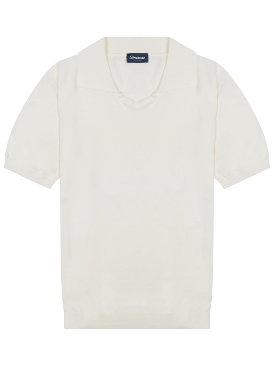 Minimalist White Polo With Classic Collar