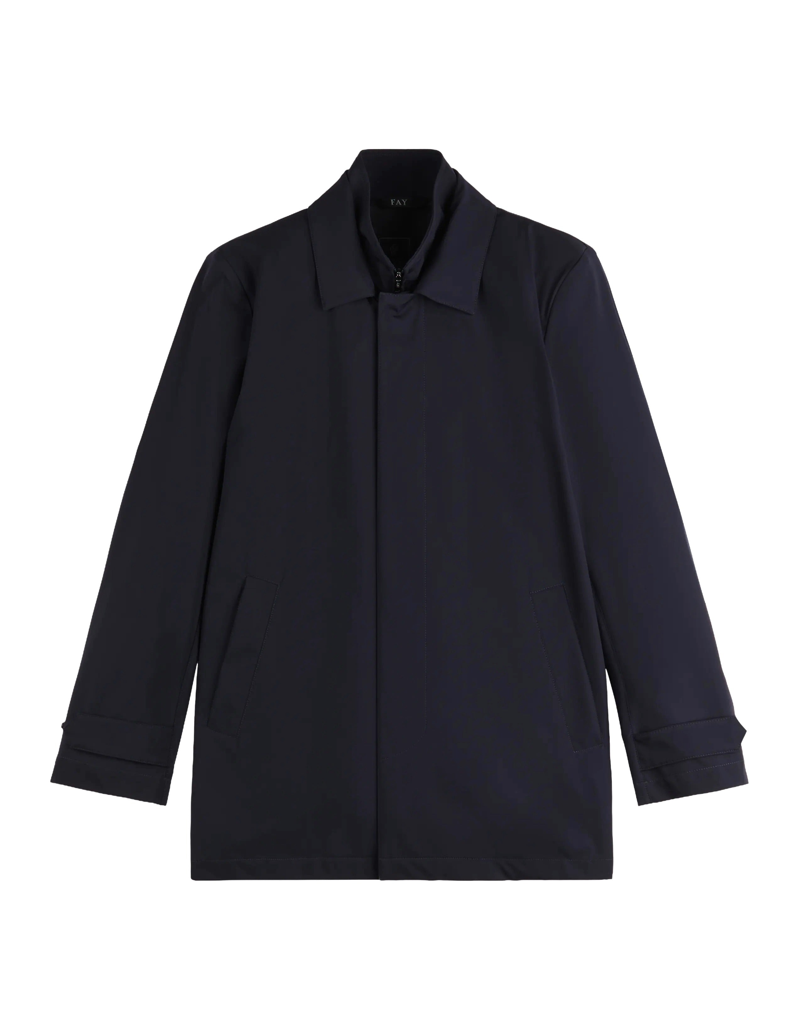 Navy Blue Versatile Jacket with Minimalist Design