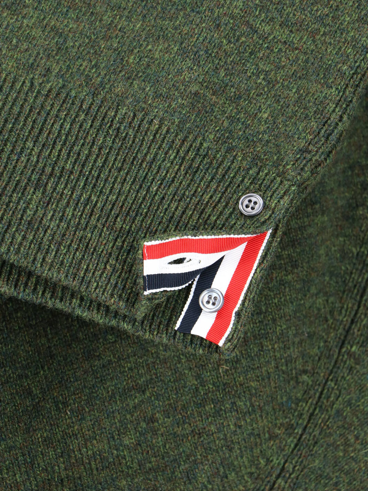 Green 4-Bar Wool Sweater