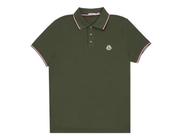 Short-Sleeve Polo Shirt with Ribbed Collar