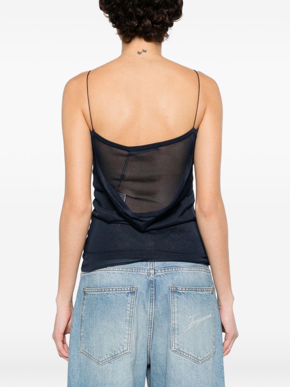 Dark Blue Spaghetti Strap Top