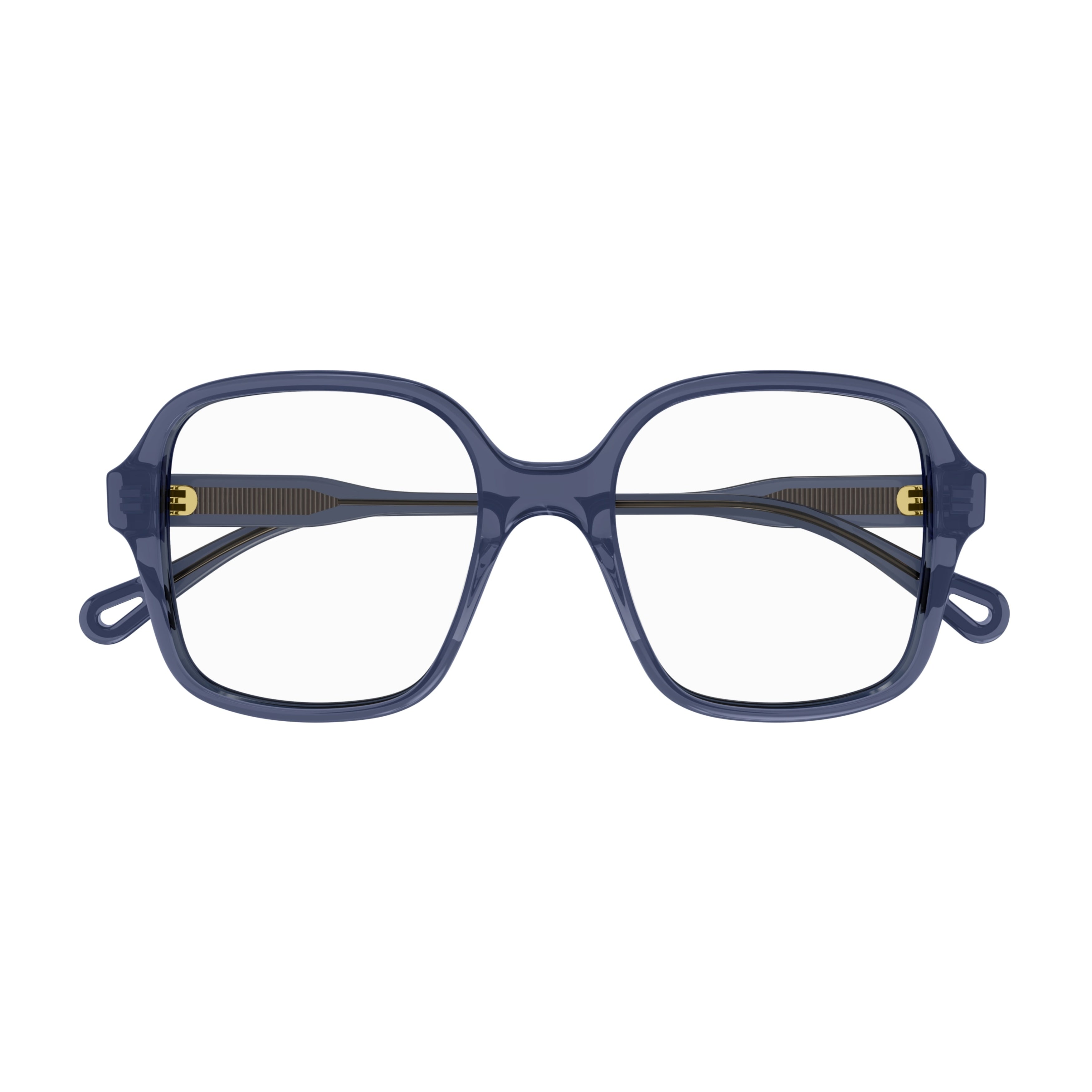 Ch0126o Translucent Deep Blue Oversized Square Eyeglasses