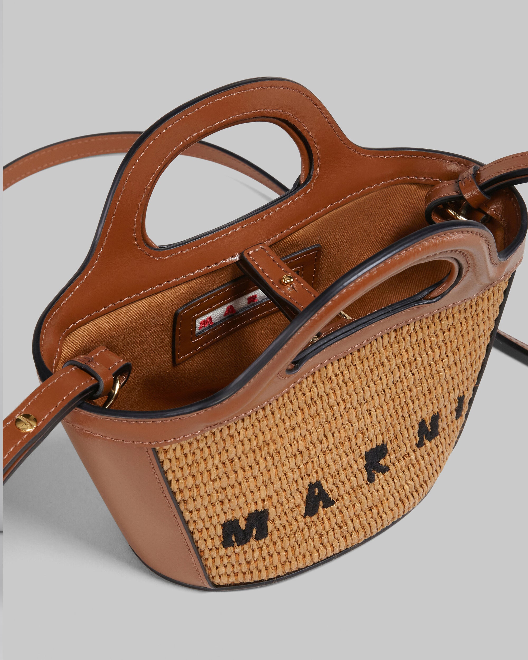 Brown Raffia-Effect Tropicalia Bag