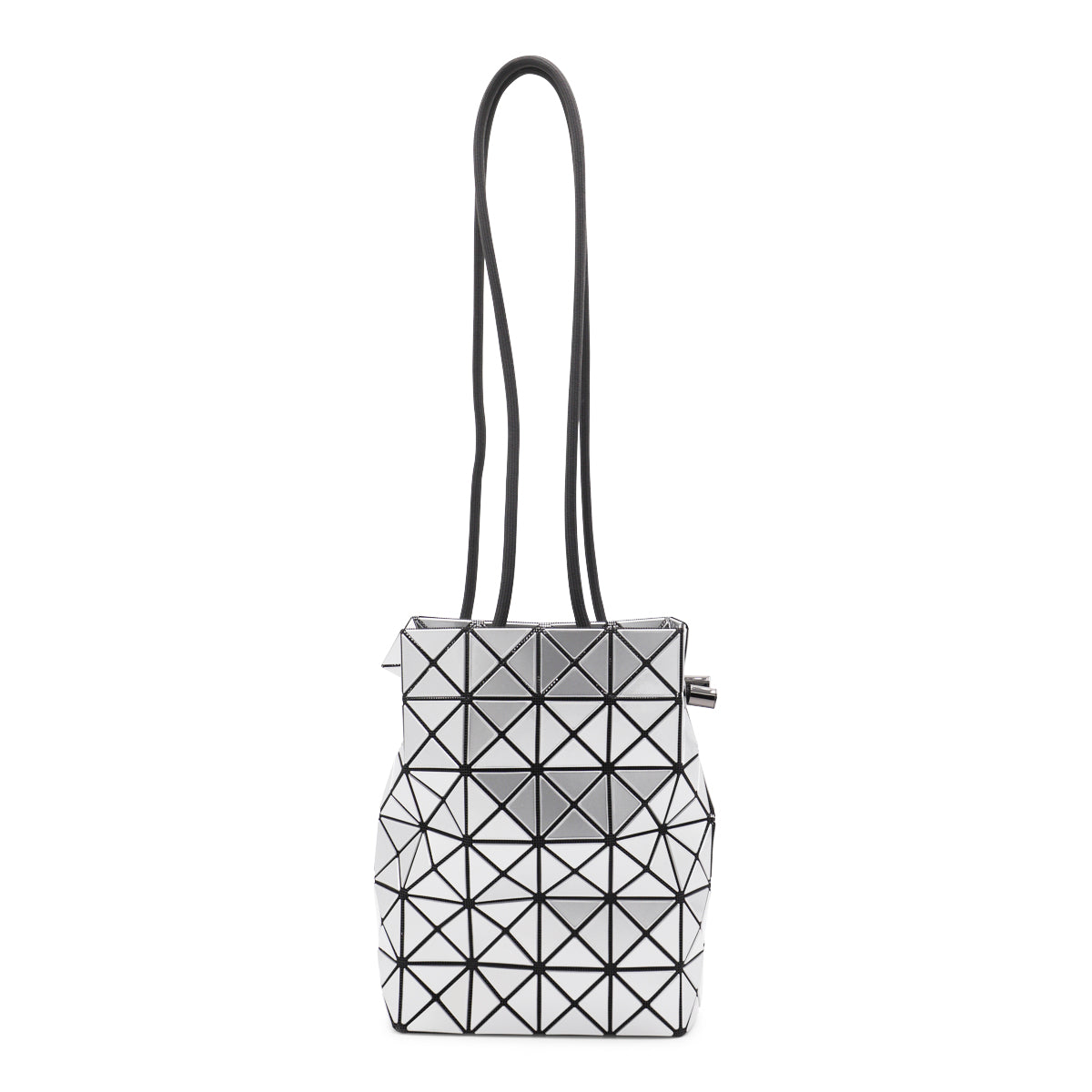 Geometric Silver Bag with Interconnected Panels