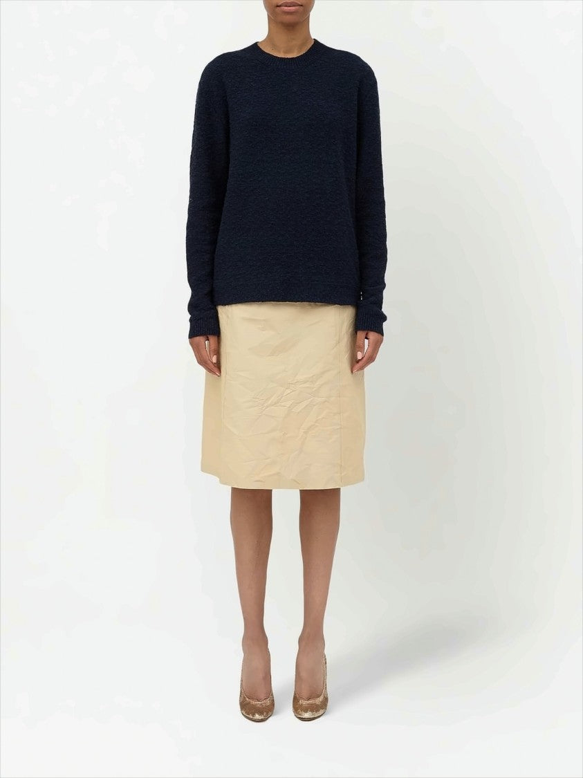 Textured Knit Sweater With Signature Four-Stitch Detail