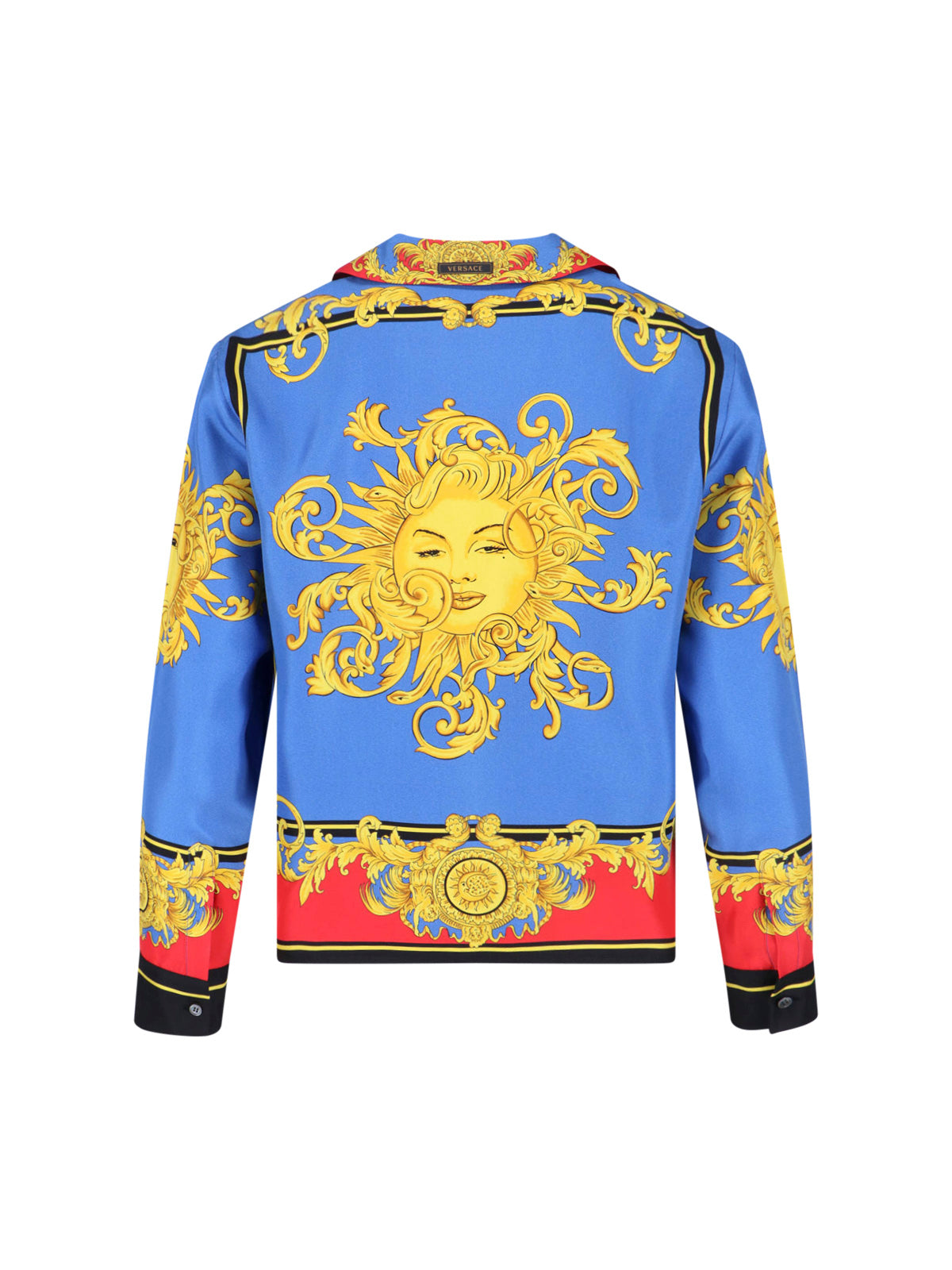 Multicolor Artistic Motifs Silk Shirt