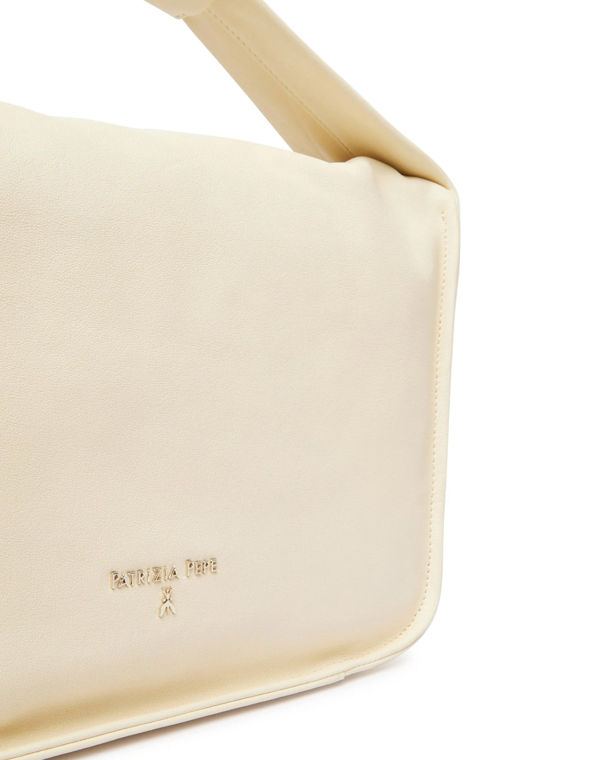White Soft Shoulder Bag Wooly