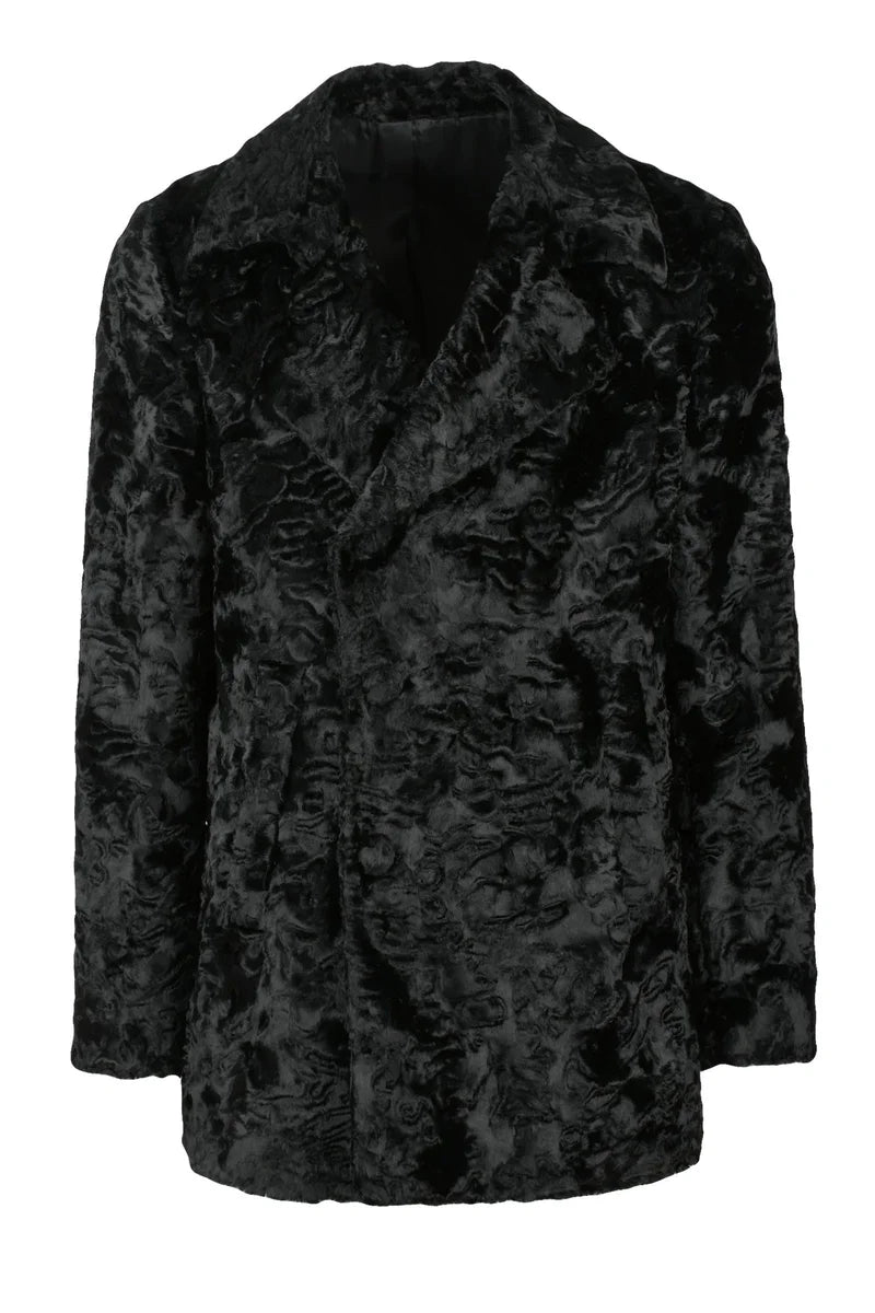 Faux Fur Coat - Black