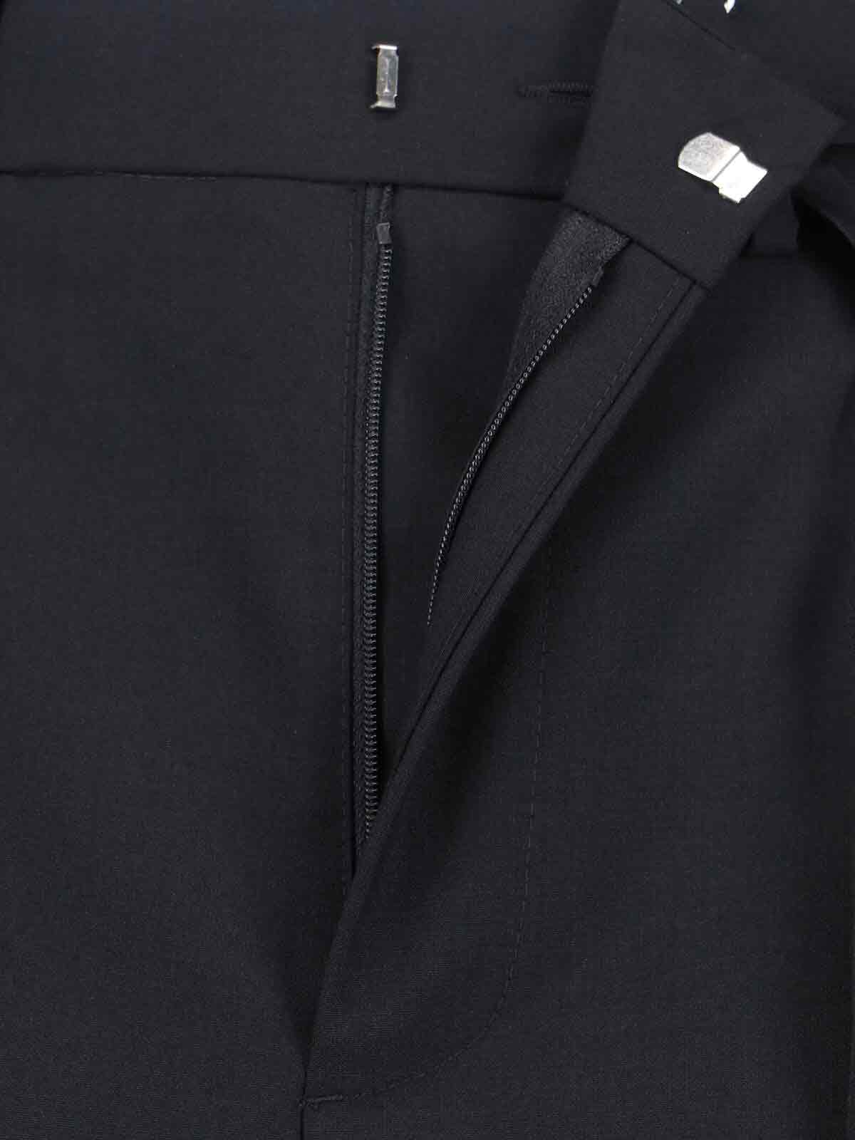 Tailored Black Trousers with Front Tie Detail