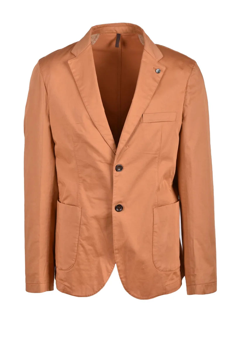 Tailored Orange Jacket with Two-Button Closure