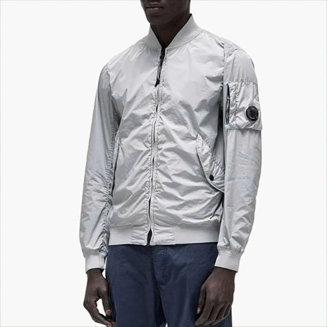 Lightweight Silver Bomber Jacket With Modern Design