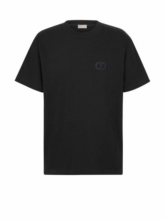 Solid Black T-Shirt With Subtle Embroidered Logo