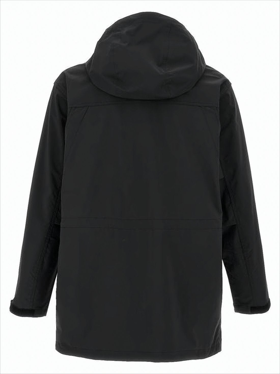 Matte Black Functional Jacket with Adjustable Cuffs